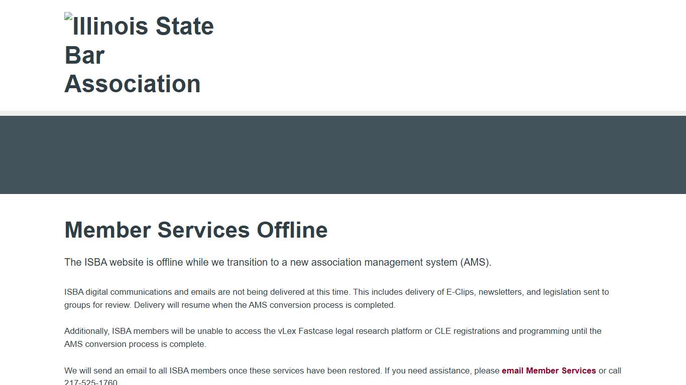 Site under maintenance Illinois State Bar Association